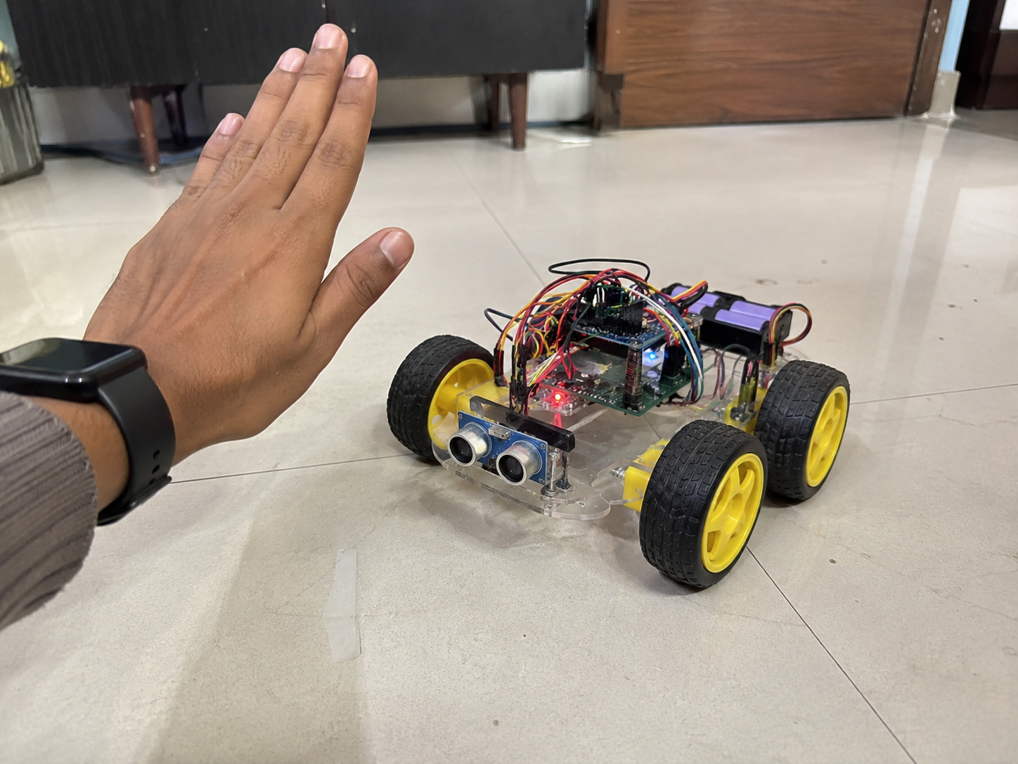 Hand Following Car